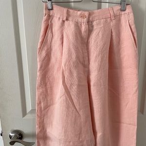 Eileen Fisher Linen Single Pleat Pants